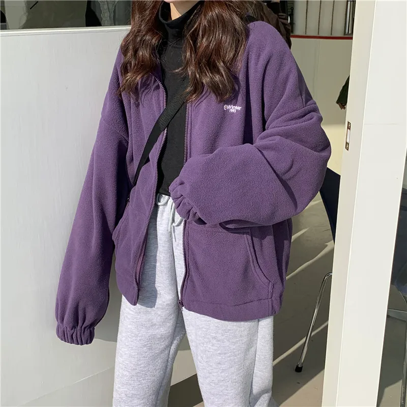 Harajuku Hoodies Women Loose Plus Velvet Zip-up Pockets Letter Casual Oversize BF Ulzzang Daily Streetwear Womens Trendy
Harajuku Hoodies Women Loose Plus Velvet Zip-up Pockets Letter Casual Oversize BF Ulzzang Daily Streetwear Womens Trendy