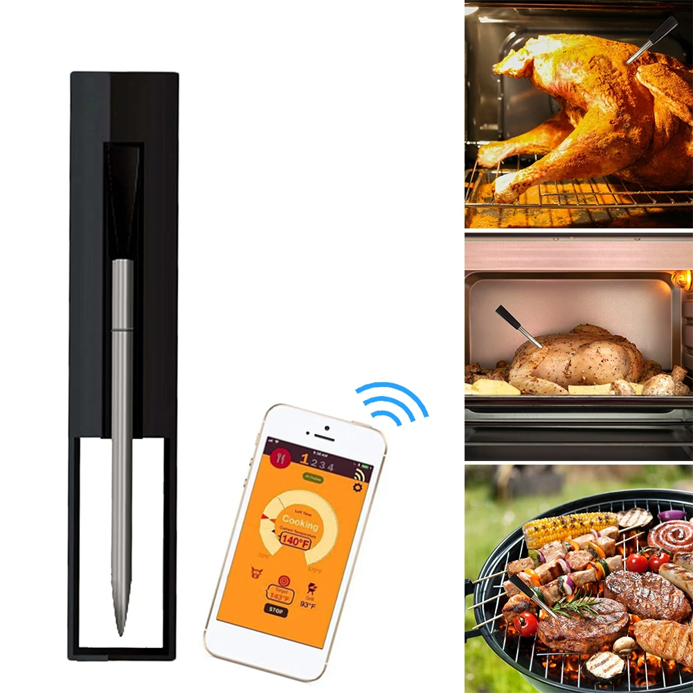 Беспроводной термометр для мяса, умный детектор температуры мяса с Bluetooth, с сигналом тревоги, аксессуары для барбекю, гриля, духовки, барбекю
Беспроводной термометр для мяса, умный детектор температуры мяса с Bluetooth, с сигналом тревоги, аксессуары для барбекю, гриля, духовки, барбекю