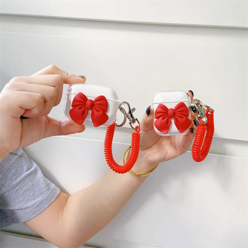 Red Bowknot Chains Bracelet Apple AirPods 1 2 Pro Case Cover iPhone Earbuds Accessories Airpod Case Air Pods Case
Red Bowknot Chains Bracelet Apple AirPods 1 2 Pro Case Cover iPhone Earbuds Accessories Airpod Case Air Pods Case