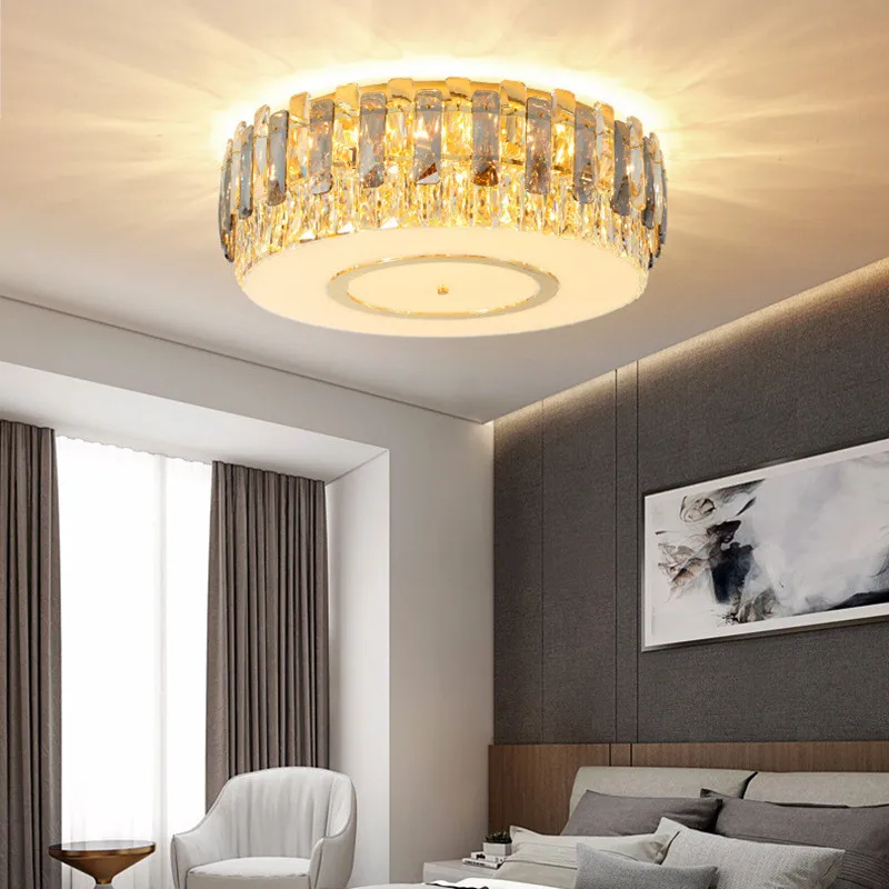 Luxury Modern Lighting Bedroom Lustre Gold Stainless Steel Led Ceiling Lights Living Room K9 Crystals Ceiling Lamp Fixtures
Luxury Modern Lighting Bedroom Lustre Gold Stainless Steel Led Ceiling Lights Living Room K9 Crystals Ceiling Lamp Fixtures