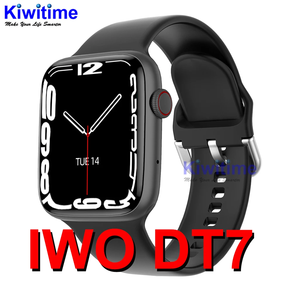 Смарт-часы KIWITIME IWO DT7 Bluetooth-вызов 1 8 дюйма HD бесконечный экран пульсометр GPS-трек