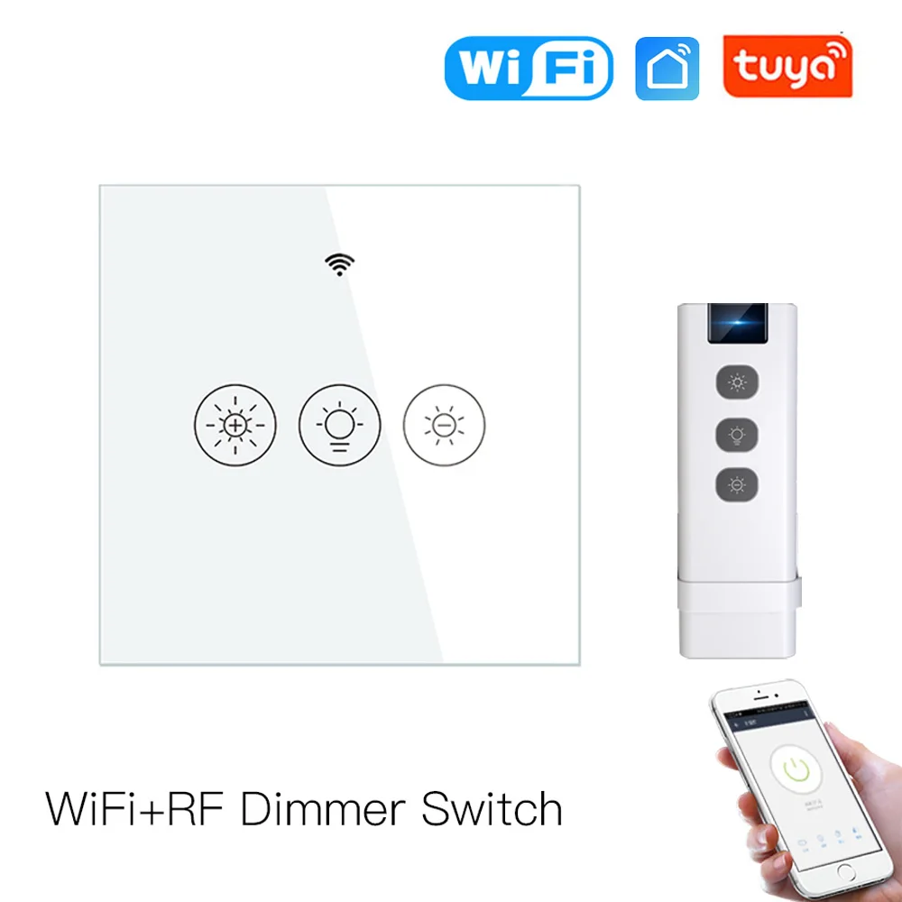 Tuya Smart Life LED Dimmer Switch WiFi Glass Touch Light Switch Dimming EU Plug APP Voice Control Compatible Alexa Google Home
Tuya Smart Life LED Dimmer Switch WiFi Glass Touch Light Switch Dimming EU Plug APP Voice Control Compatible Alexa Google Home