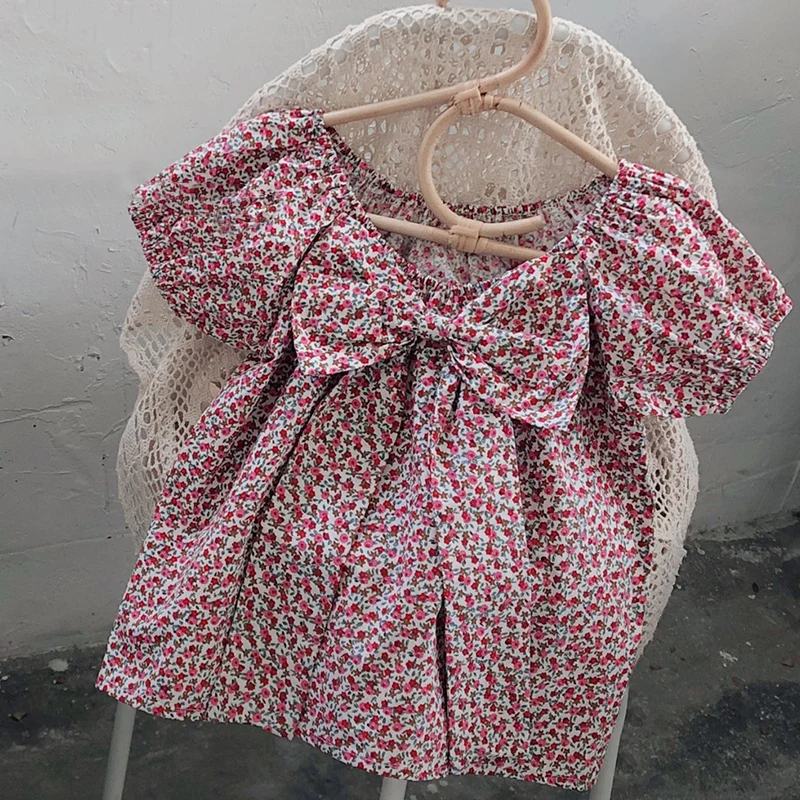 2021 New Summer Short-Sleeved Floral Blouse Bowknot Decoration Children's Clothing Shirt Girl Clothes
2021 New Summer Short-Sleeved Floral Blouse Bowknot Decoration Children's Clothing Shirt Girl Clothes