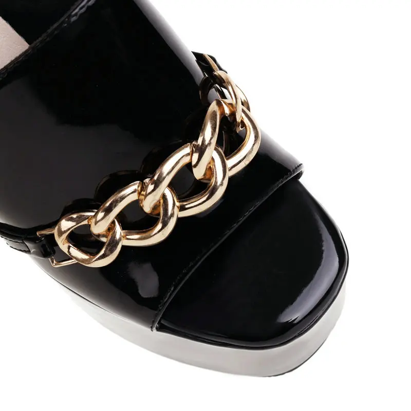 2021 New Summer Open Toe Slipper Women Patent Leather Square High Heel Sandals Fashion Chain Platform Candy Colors Dress Shoes
2021 New Summer Open Toe Slipper Women Patent Leather Square High Heel Sandals Fashion Chain Platform Candy Colors Dress Shoes