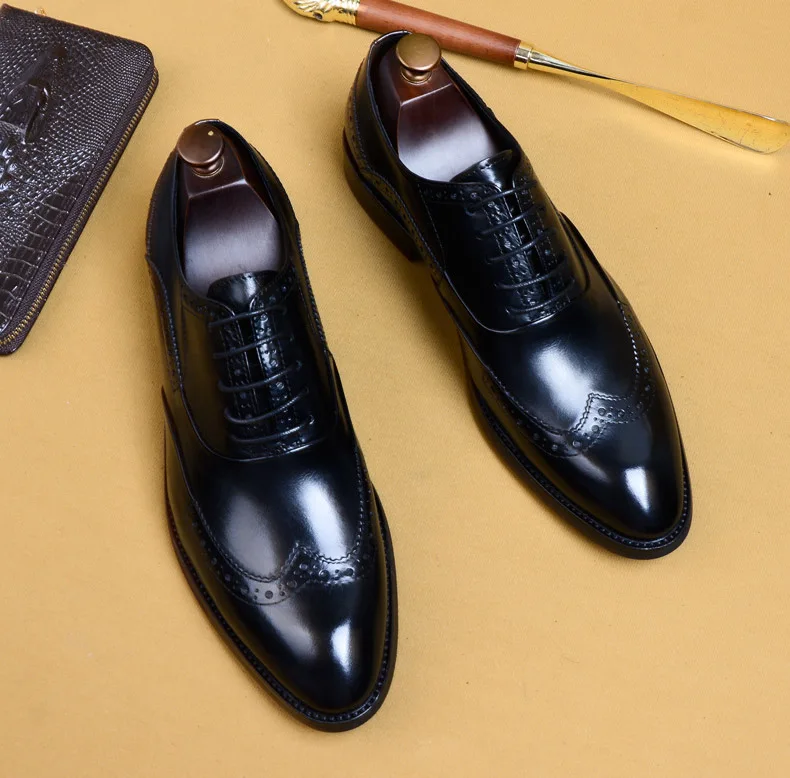 QYFCIOUFU Mens Formal Shoes Leather Oxford Shoes For Men Dressing Wedding Men's Brogues Office Shoes Lace Up Male Dress Shoes
QYFCIOUFU Mens Formal Shoes Leather Oxford Shoes For Men Dressing Wedding Men's Brogues Office Shoes Lace Up Male Dress Shoes