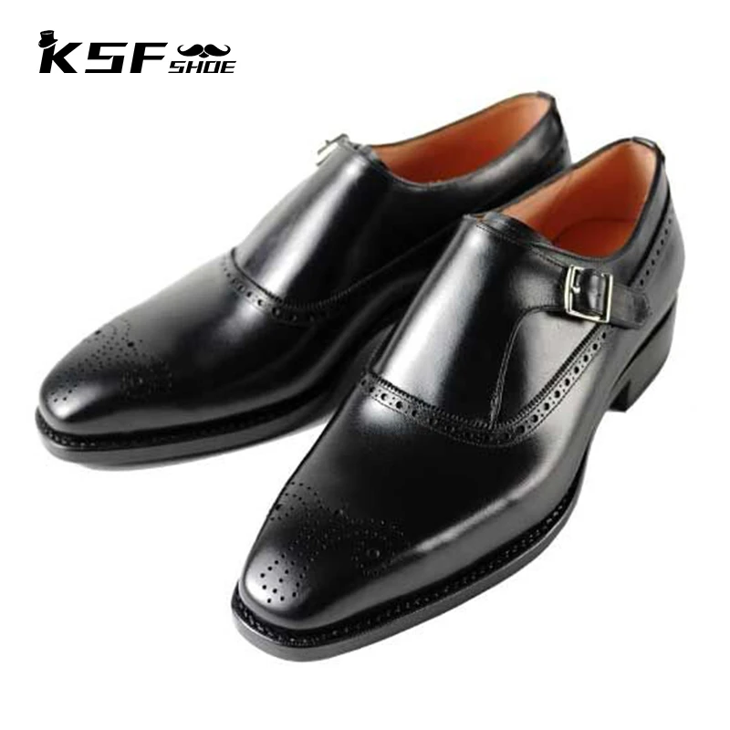 KSF SHOE Single Monk Strap Dress Men Shoes Luxury Handmade Fashion Genuine Leather Designer Office Wedding Formal Shoes for Men
KSF SHOE Single Monk Strap Dress Men Shoes Luxury Handmade Fashion Genuine Leather Designer Office Wedding Formal Shoes for Men
