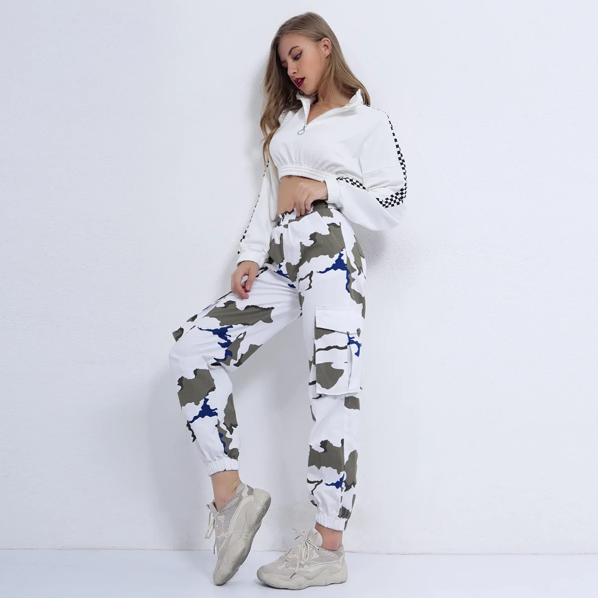 Donsignet Fashion Women's Casual Pants New Camouflage Hit Color Pocket Overalls High-waisted Leggings Casual Pants Woman Pants 
Donsignet Fashion Women's Casual Pants New Camouflage Hit Color Pocket Overalls High-waisted Leggings Casual Pants Woman Pants