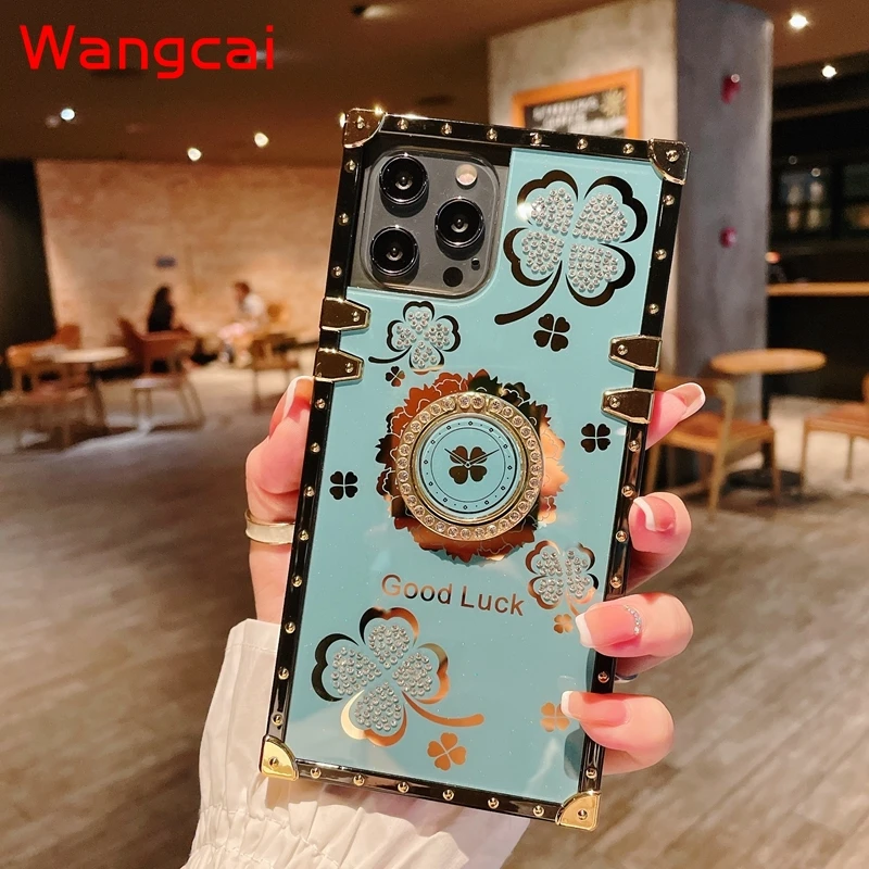 Luxury Diamond Case Xiaomi mi 11 Pro Ultra Lite 9T Poco X3 Pro NFC M3 Pro X2 Square four-leaf clover Phone Cover with holder
Luxury Diamond Case Xiaomi mi 11 Pro Ultra Lite 9T Poco X3 Pro NFC M3 Pro X2 Square four-leaf clover Phone Cover with holder