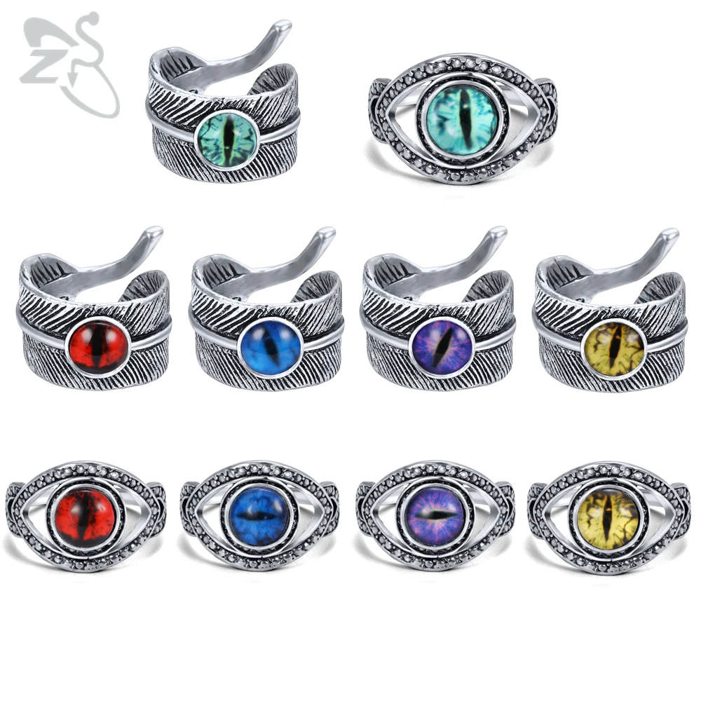 ZS 1 Pc Colorful Eye Pattern Ring For Men Women Biker Rock Vintage Adjustable Feather Rings Statement Jewelry Accessories Gifts
ZS 1 Pc Colorful Eye Pattern Ring For Men Women Biker Rock Vintage Adjustable Feather Rings Statement Jewelry Accessories Gifts