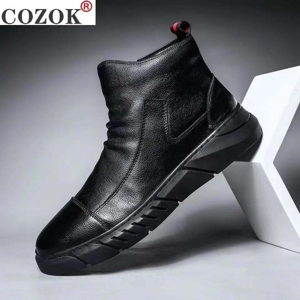 Men Snow Boots Men TPR Durable Outsole Leather Shoes Men 2020 New Fashion Short Plush Warm Fur Winter Boots Men's Boots
Men Snow Boots Men TPR Durable Outsole Leather Shoes Men 2020 New Fashion Short Plush Warm Fur Winter Boots Men's Boots
