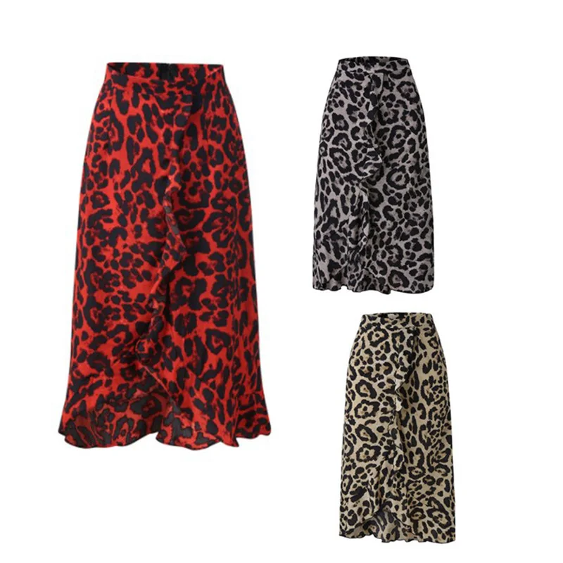 Summer Skirt Boho Sexy Women Lace Up High Waist Ruffles Loose Long Wrap Skirt Ladies Leopard Beach Elegant Vintage Female Skirt
Summer Skirt Boho Sexy Women Lace Up High Waist Ruffles Loose Long Wrap Skirt Ladies Leopard Beach Elegant Vintage Female Skirt