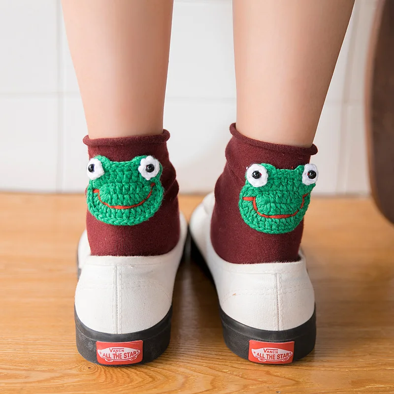 Fashion Cartoon frog Cute Short Socks Women Harajuku Cute Patterned Ankle Socks Hipster Skateboard Ankle Funny Socks Female
Fashion Cartoon frog Cute Short Socks Women Harajuku Cute Patterned Ankle Socks Hipster Skateboard Ankle Funny Socks Female