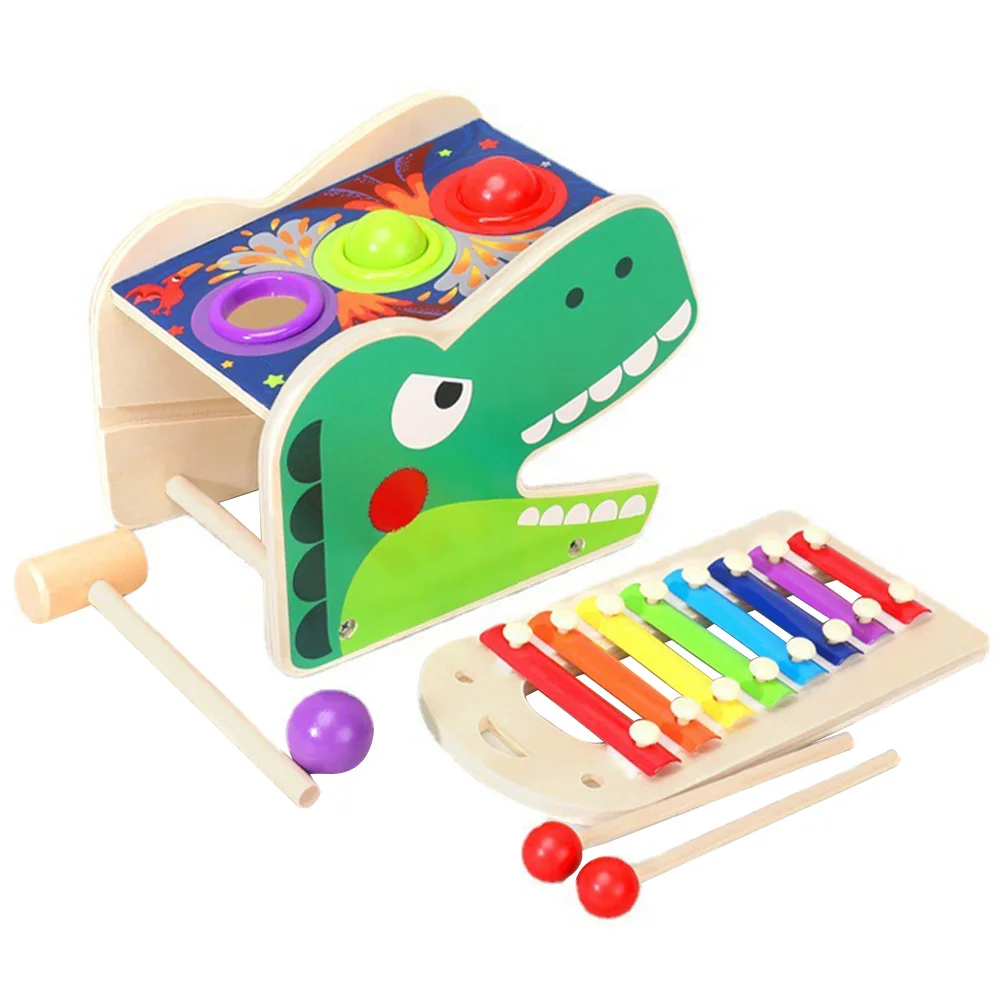 Dinosaur Shape Eight-tone Hand Knock Pianowith Mallet Colorful Wooden Whack-a-mole Toy Struck Piano Musical Instrument Toys Gift
Dinosaur Shape Eight-tone Hand Knock Pianowith Mallet Colorful Wooden Whack-a-mole Toy Struck Piano Musical Instrument Toys Gift