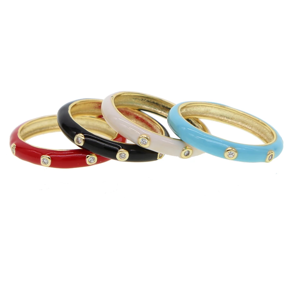 Fashion stack band gold color band ring with cz paved rainbow enamel finger ring for lady women party wedding jewelry gift
Fashion stack band gold color band ring with cz paved rainbow enamel finger ring for lady women party wedding jewelry gift