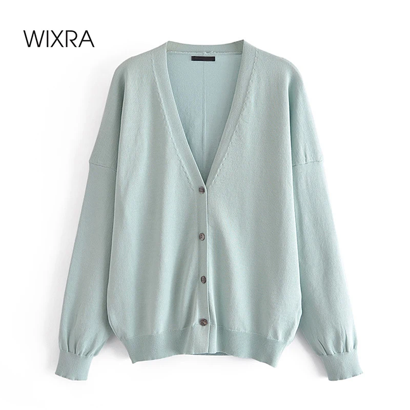 Wixra Women Knitted V-Neck Single Breasted Long Sleeve Solid Cardigan 2021 Spring New Loose Straight Sweater Coat
Wixra Women Knitted V-Neck Single Breasted Long Sleeve Solid Cardigan 2021 Spring New Loose Straight Sweater Coat