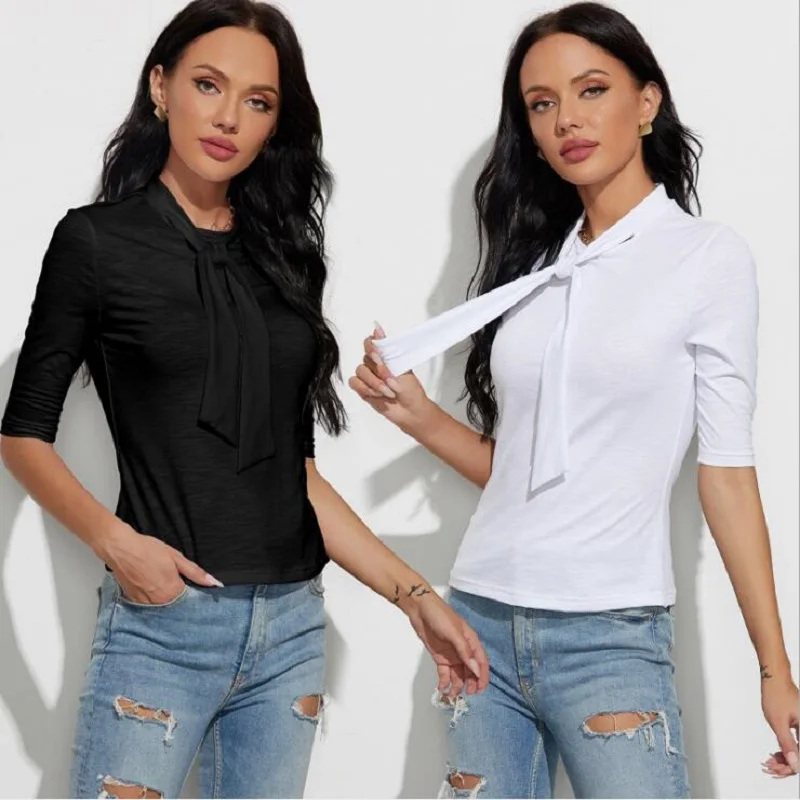 Women Summer T-Shirt Casual Ladies White Black Tops O-Neck Half Sleeve Sexy Slim Shirt Streetwear Top
Women Summer T-Shirt Casual Ladies White Black Tops O-Neck Half Sleeve Sexy Slim Shirt Streetwear Top
