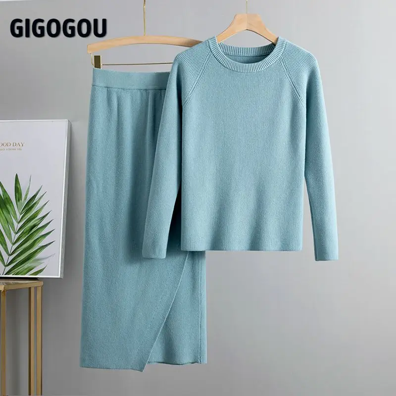 Женский базовый вязаный свитер GIGOGOU, комплект из 2 предметов, пуловер с длинным рукавом и круглым вырезом, толстый Рождественский свитер
Женский базовый вязаный свитер GIGOGOU, комплект из 2 предметов, пуловер с длинным рукавом и круглым вырезом, толстый Рождественский свитер