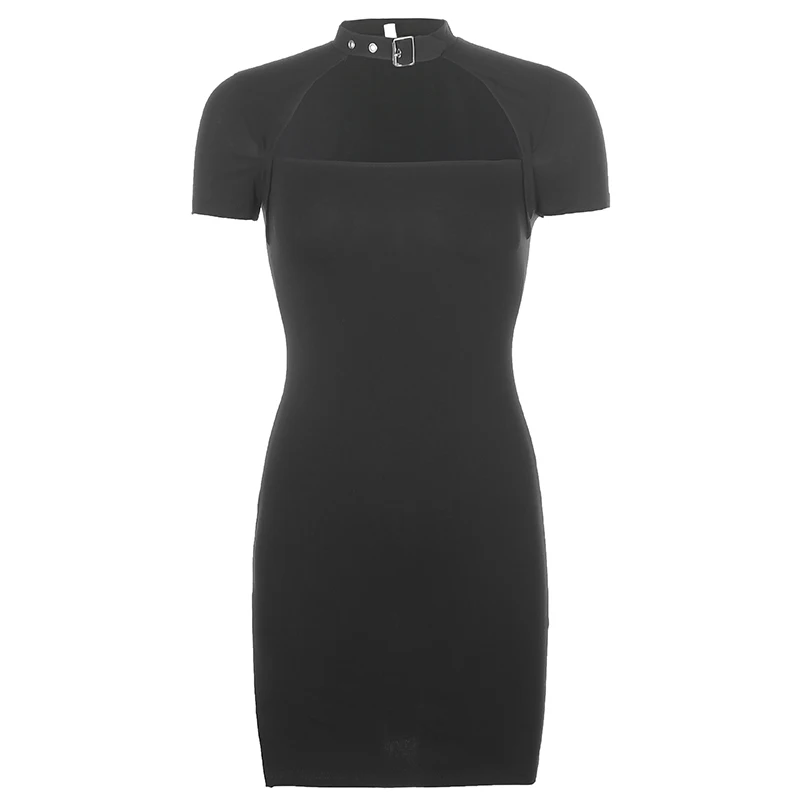 Harajuku Black Bodycon Mini Dress Women Split Side Halter Short Dresses Ladies Skinny Short Sleeve Skinny Summer
Harajuku Black Bodycon Mini Dress Women Split Side Halter Short Dresses Ladies Skinny Short Sleeve Skinny Summer