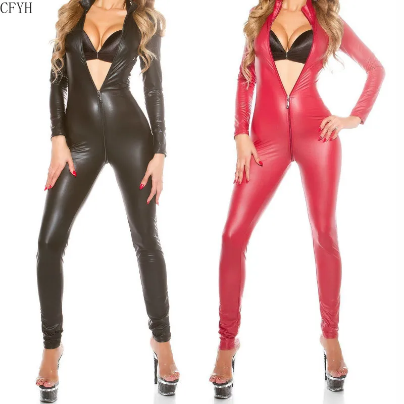 Plus Size 5XL Faux Leather Wetlook Sexy Lingerie Hot Catsuit Women Full Body Pantyhose Long Jumpsuits Latex Vinyl Clubwear
Plus Size 5XL Faux Leather Wetlook Sexy Lingerie Hot Catsuit Women Full Body Pantyhose Long Jumpsuits Latex Vinyl Clubwear