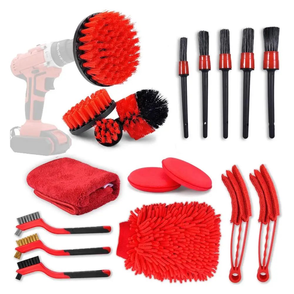18pcs Car Cleaning Kit Car Detailing Brush Car Washing Brush Tools Easy Reach Wheel and Rim Brush High Efficiency Widely Used
18pcs Car Cleaning Kit Car Detailing Brush Car Washing Brush Tools Easy Reach Wheel and Rim Brush High Efficiency Widely Used