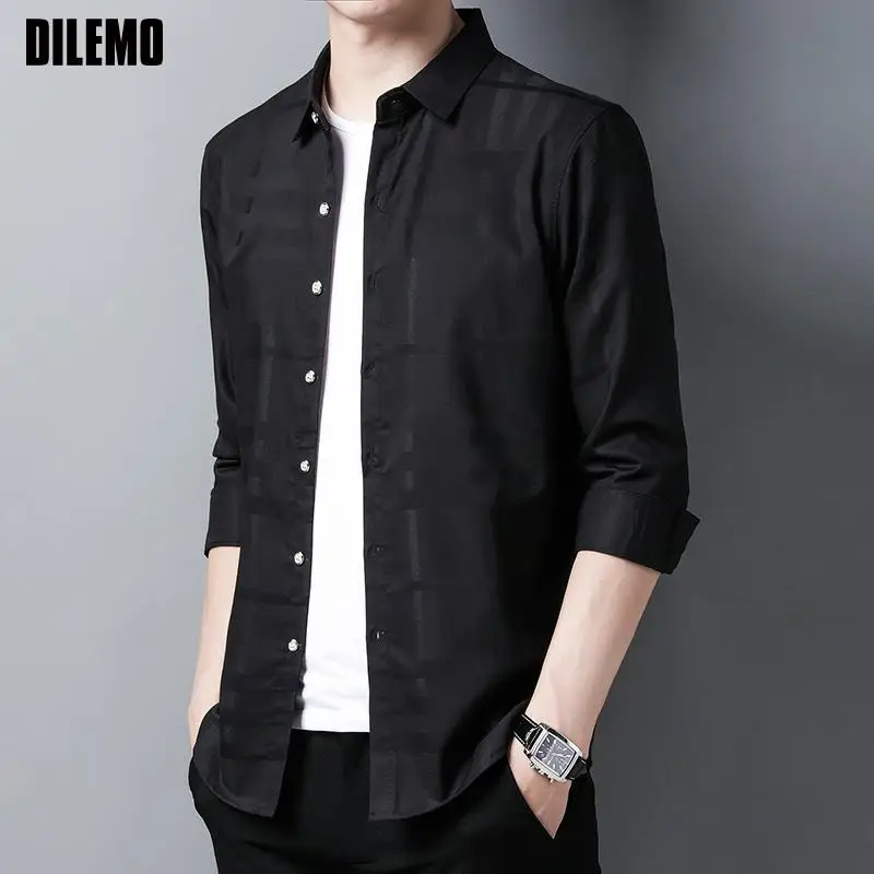 High End 2021 New Fashion Designer Brand Slim Fit Men Plaid Shirts Spring Autumn Long Sleeve Trending Casual Men Clothing
High End 2021 New Fashion Designer Brand Slim Fit Men Plaid Shirts Spring Autumn Long Sleeve Trending Casual Men Clothing