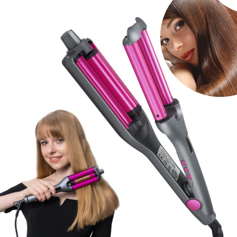 Hair Tool Curling Tourmaline Ceramic Triple Barrel Hair Hair Waver Styling Tool Hair Curlers Electric Curling 360Degree Rotation
Hair Tool Curling Tourmaline Ceramic Triple Barrel Hair Hair Waver Styling Tool Hair Curlers Electric Curling 360Degree Rotation