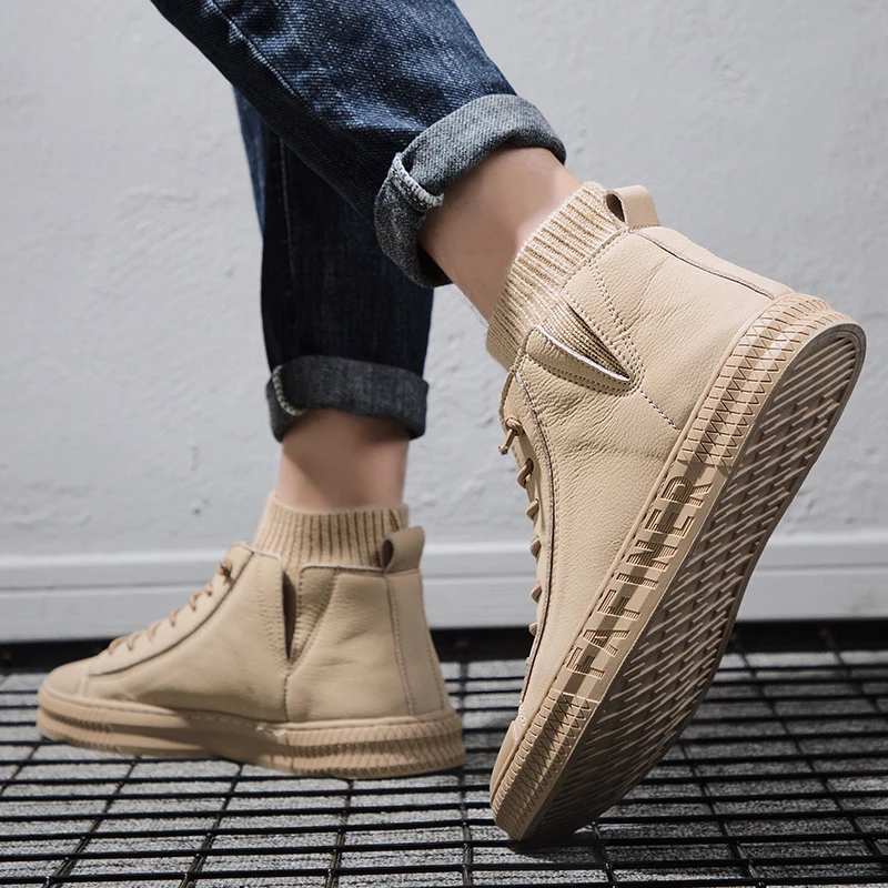 Sneakers High Top Men Casual Shoes Boot Leather Man Shoe Boots Sport Mens Black Fashion Hightop Sneakers Brown Men's
Sneakers High Top Men Casual Shoes Boot Leather Man Shoe Boots Sport Mens Black Fashion Hightop Sneakers Brown Men's