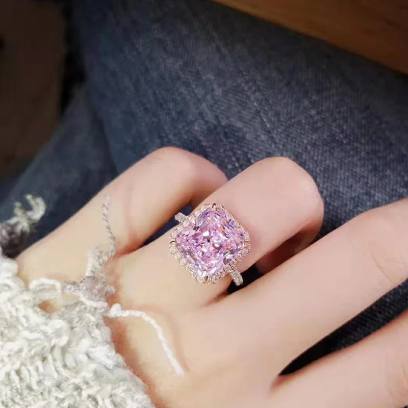 Wong Rain 100% 925 Sterling Silver Pink Sapphire Created Moissanite Gemstone Wedding Engagement Luxury Women Rings Fine Jewelry
Wong Rain 100% 925 Sterling Silver Pink Sapphire Created Moissanite Gemstone Wedding Engagement Luxury Women Rings Fine Jewelry
