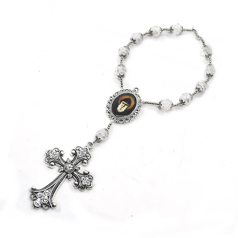 QIGO Vintage Cross The Rosary Bracelets White Crystal Jesus Christ Religious Pray Jewelry
QIGO Vintage Cross The Rosary Bracelets White Crystal Jesus Christ Religious Pray Jewelry