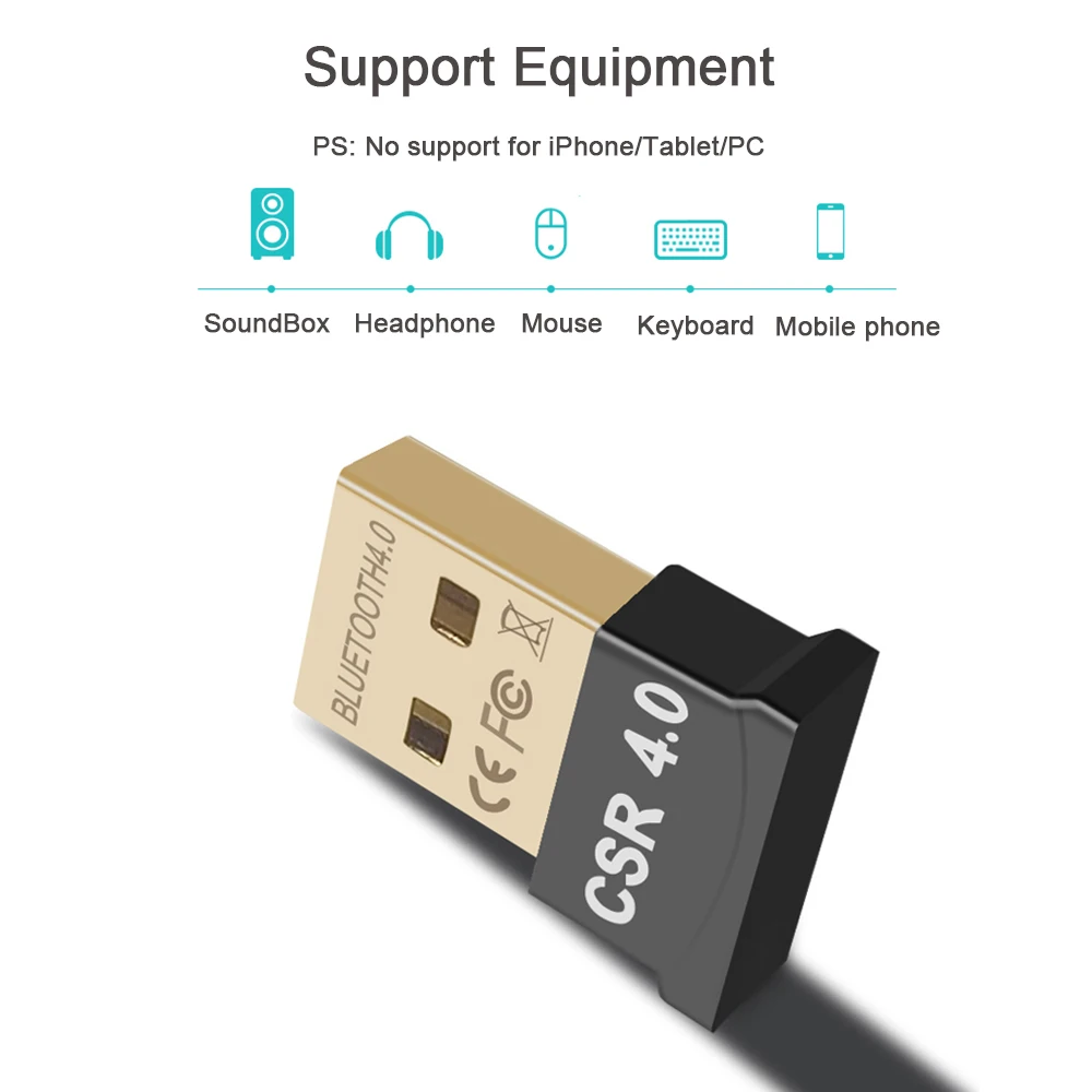 Мини USB Bluetooth совместимый адаптер V4.0 двухрежимный беспроводной ключ CSR 4 0 2