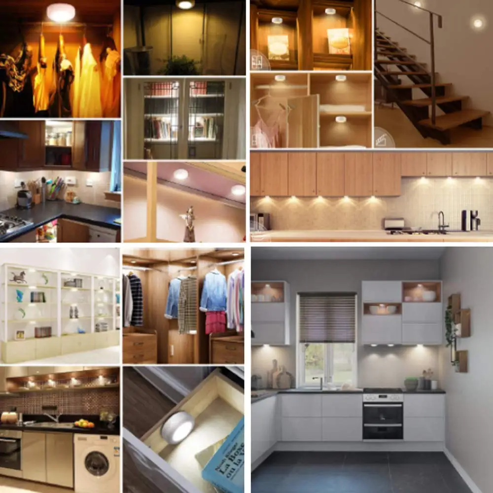 Dimmable Touch Sensor LED Under Cabinets Lights Warm White / White LED Puck Lights Closet Wardrobe Kitchen Bedside Night Light
Dimmable Touch Sensor LED Under Cabinets Lights Warm White / White LED Puck Lights Closet Wardrobe Kitchen Bedside Night Light