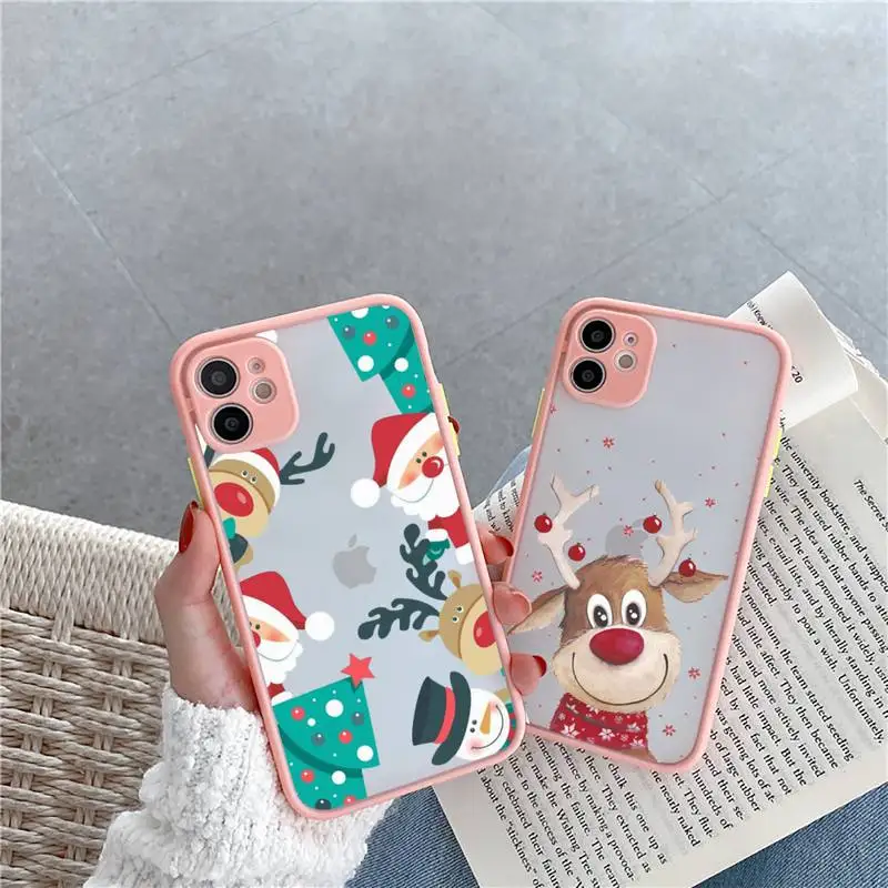 Merry Christmas Phone Case Pink matte transparent For iPhone 7 8 x xs xr 11 12 pro plus max mini Clear Funda
Merry Christmas Phone Case Pink matte transparent For iPhone 7 8 x xs xr 11 12 pro plus max mini Clear Funda