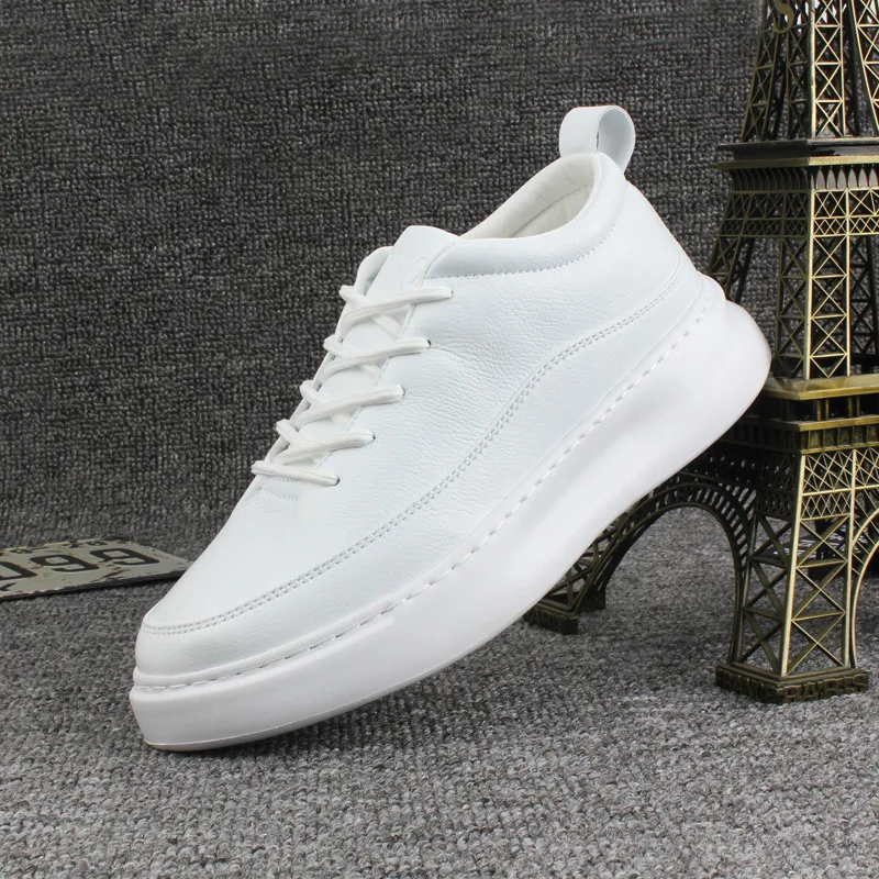 New mid-top white shoes men's thick-soled men's platform shoes student sports shoes men's skateboard shoes increase men's shoes
New mid-top white shoes men's thick-soled men's platform shoes student sports shoes men's skateboard shoes increase men's shoes