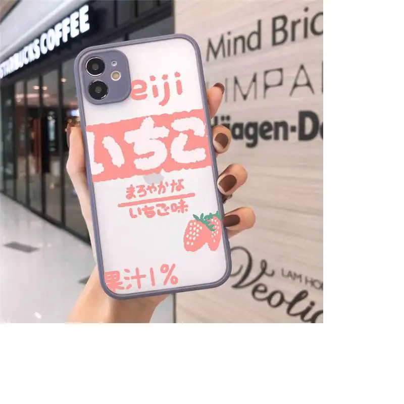 Japanese Strawberry Milk food Phone Cases Matte transparent For Gray iPhone 12 Mini 11 Pro XR XS Max 7 8 Plus X Back Cover
Japanese Strawberry Milk food Phone Cases Matte transparent For Gray iPhone 12 Mini 11 Pro XR XS Max 7 8 Plus X Back Cover