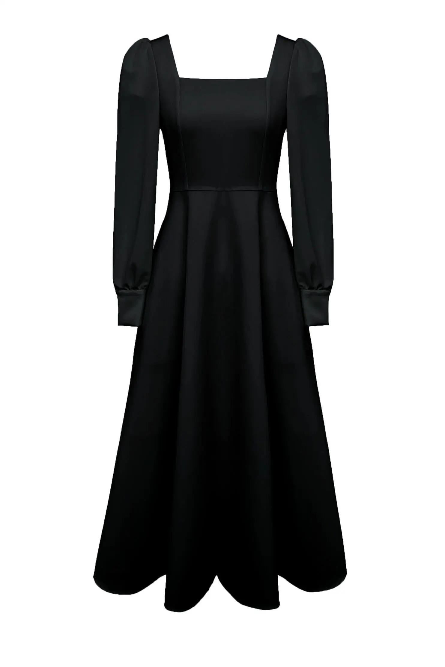 GUOGE dress French black full sleeved ladies long skirt 2021 new spring retro square Hepburn style square collar dress fashion
GUOGE dress French black full sleeved ladies long skirt 2021 new spring retro square Hepburn style square collar dress fashion