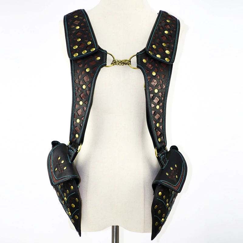 Lady Rivet Waist Bag Messenger Bag Punk Women's New 2021 High Quality PU Leather Travel Men's Vest Bag 
Lady Rivet Waist Bag Messenger Bag Punk Women's New 2021 High Quality PU Leather Travel Men's Vest Bag