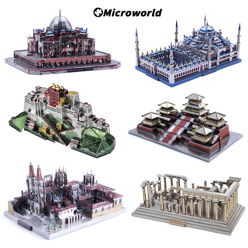 Металлические 3D Пазлы Microworld для стайлинга набор сборки своими руками