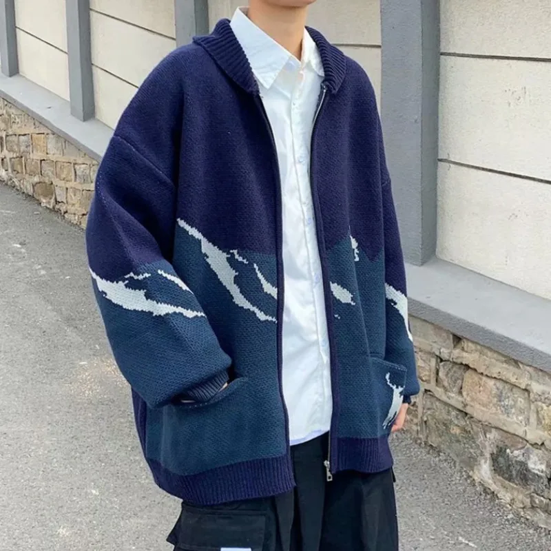 Autumn Winter Zipper Cardigan Sweater Men Warm Fashion Casual Knitted Sweater Coat Men Loose Long-sleeved Sweater Mens Jumper
Autumn Winter Zipper Cardigan Sweater Men Warm Fashion Casual Knitted Sweater Coat Men Loose Long-sleeved Sweater Mens Jumper