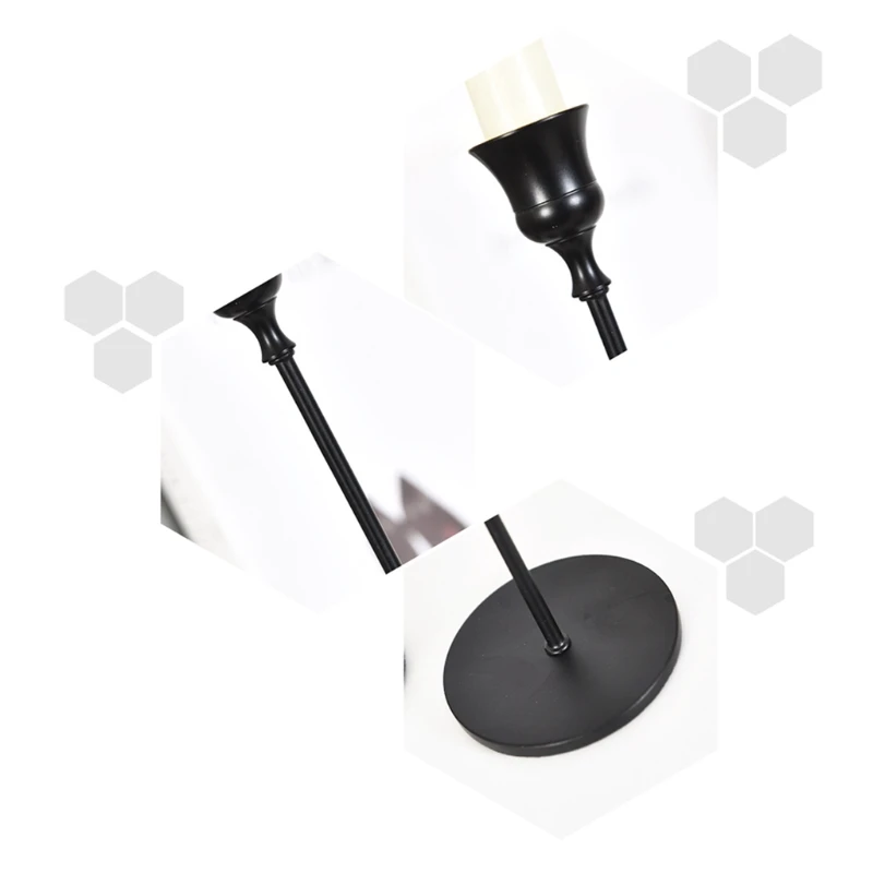 3 Pcs Tabletop Stand Candlestick Candle Holder Elegant Wrought Iron Candlestick Elegant Antique-Style Black Metal Desktop Art Or
3 Pcs Tabletop Stand Candlestick Candle Holder Elegant Wrought Iron Candlestick Elegant Antique-Style Black Metal Desktop Art Or