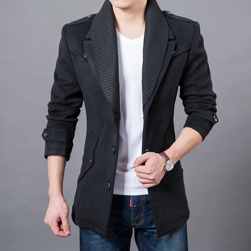 Fall / Winter 2020 men's windbreaker mid-length trench coat Korean slim woolen coat British overcoat windcheater wind-jacket
Fall / Winter 2020 men's windbreaker mid-length trench coat Korean slim woolen coat British overcoat windcheater wind-jacket