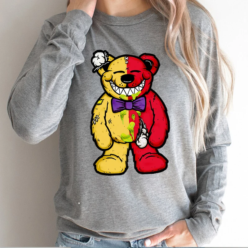 Teddy Bear Dilapidated Personality Print 100% Cotton T-Shirt Spring Autumn Oversize Round Neck Couple Casua Long Sleeve T-Shirt
Teddy Bear Dilapidated Personality Print 100% Cotton T-Shirt Spring Autumn Oversize Round Neck Couple Casua Long Sleeve T-Shirt