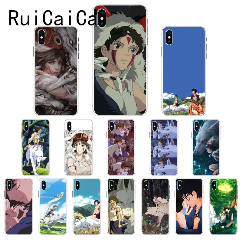 Ruicaica мультфильм студия Ghibli фигурка Принцесса Мононоке мягкий чехол для телефона