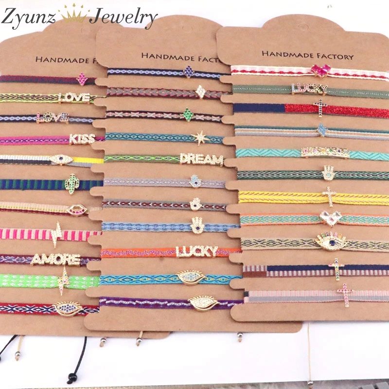 10PCS, CZ Micro Pave Charms Braided Pattern Bracelet For Women Pulseras Mujer Bohemian Adjustable Handwoven Rope Boho Jewelry
10PCS, CZ Micro Pave Charms Braided Pattern Bracelet For Women Pulseras Mujer Bohemian Adjustable Handwoven Rope Boho Jewelry