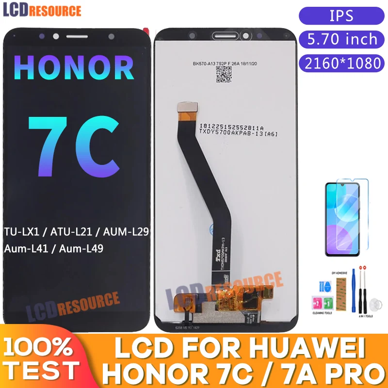 ЖК-дисплей 5 70 дюйма в сборе с рамкой для Huawei Honor 7C сенсорный экран honor 7A Pro Aum-L41 -