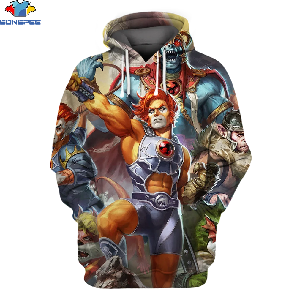 SONSPEE 3D New Anime Thundercats Hoodies Print Casual Street Cat Funny Men's Hooded Fashion Women Sweatshirt Top O-Neck Hoody
SONSPEE 3D New Anime Thundercats Hoodies Print Casual Street Cat Funny Men's Hooded Fashion Women Sweatshirt Top O-Neck Hoody