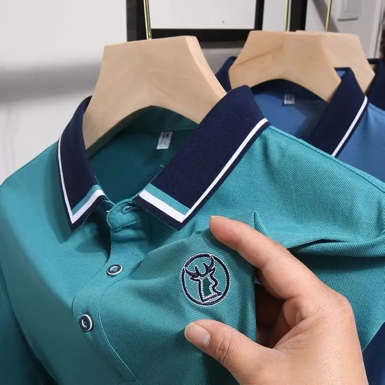 High-end short-sleeved t-shirts young men mercerized cotton embroidered POLO unlined upper garment lapel leisure comfortable
High-end short-sleeved t-shirts young men mercerized cotton embroidered POLO unlined upper garment lapel leisure comfortable