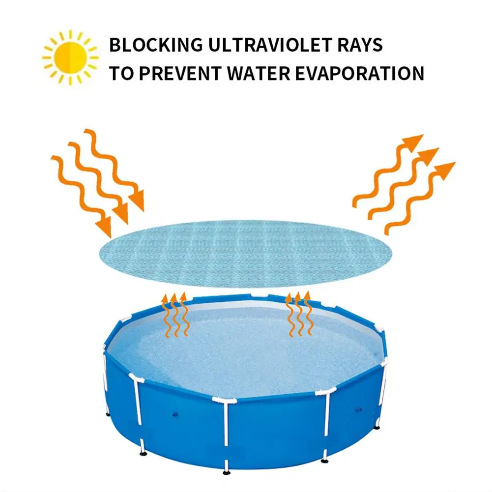 Round Pool Cover Solar Tarpaulin Swimming Pool Protection Cover Heat Insulation Film For Outdoor Pool Accessories
Round Pool Cover Solar Tarpaulin Swimming Pool Protection Cover Heat Insulation Film For Outdoor Pool Accessories