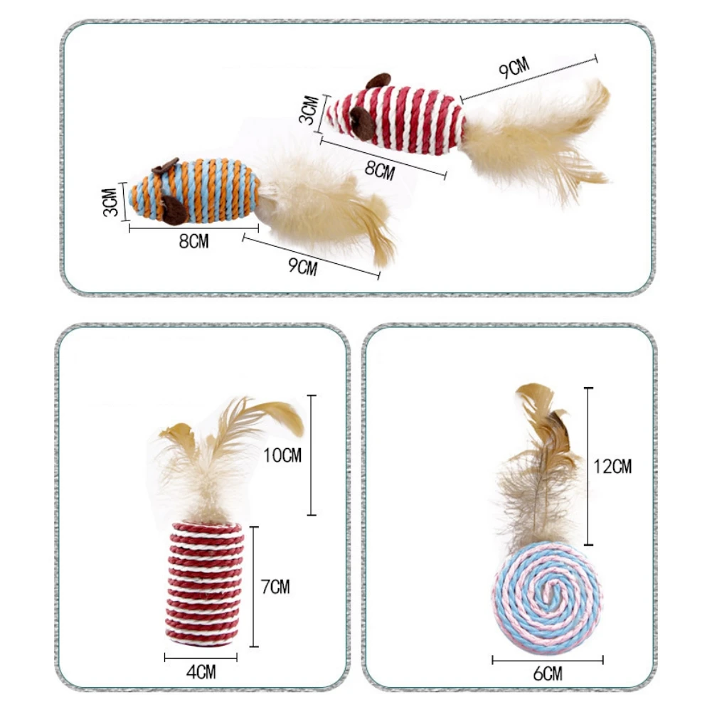 7pcs Puppy Cat Toys Ball Pet Cat Interactive Toy Set Feather Bell Teaser Wand Catnip Katten Sisal Cat Toy Box Set Pet Supplies
7pcs Puppy Cat Toys Ball Pet Cat Interactive Toy Set Feather Bell Teaser Wand Catnip Katten Sisal Cat Toy Box Set Pet Supplies