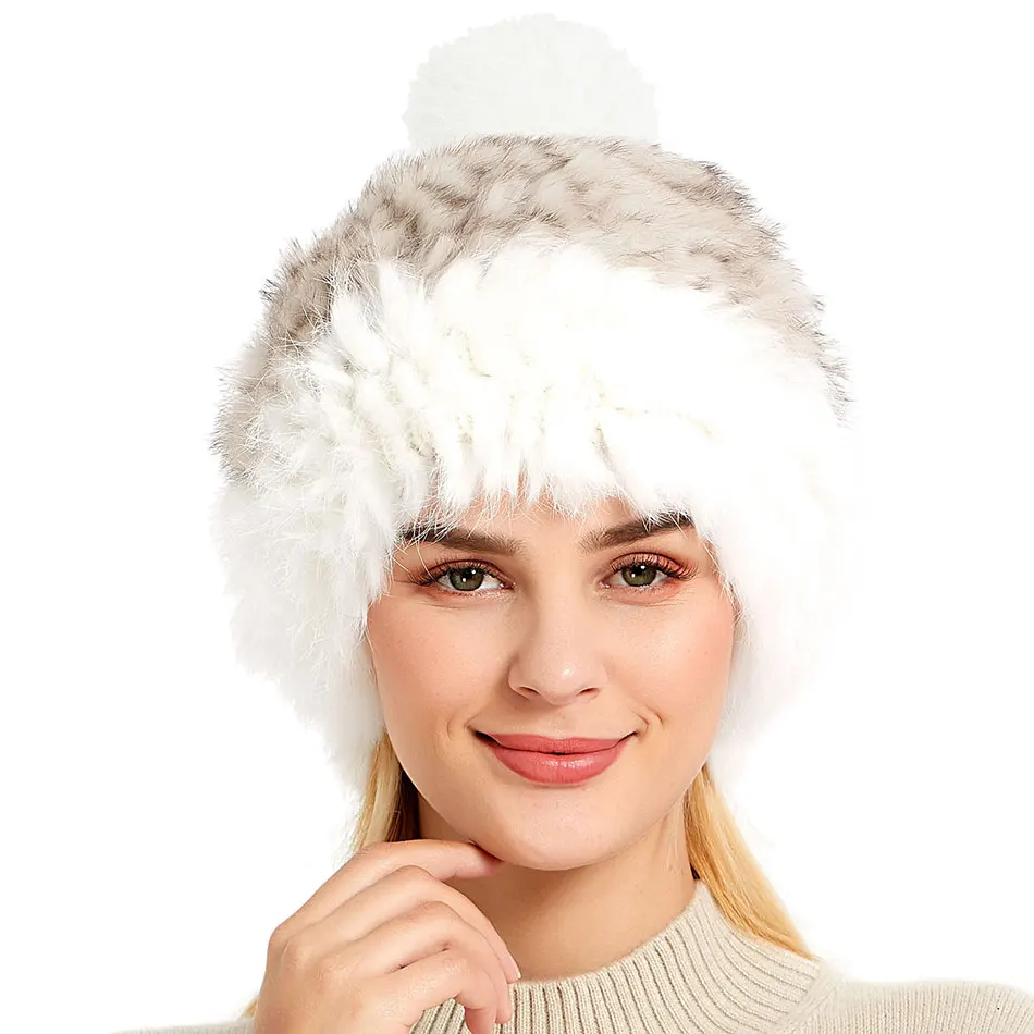Меховая шапка Для женщин зимние теплые плюшевые меховые шапочки женские