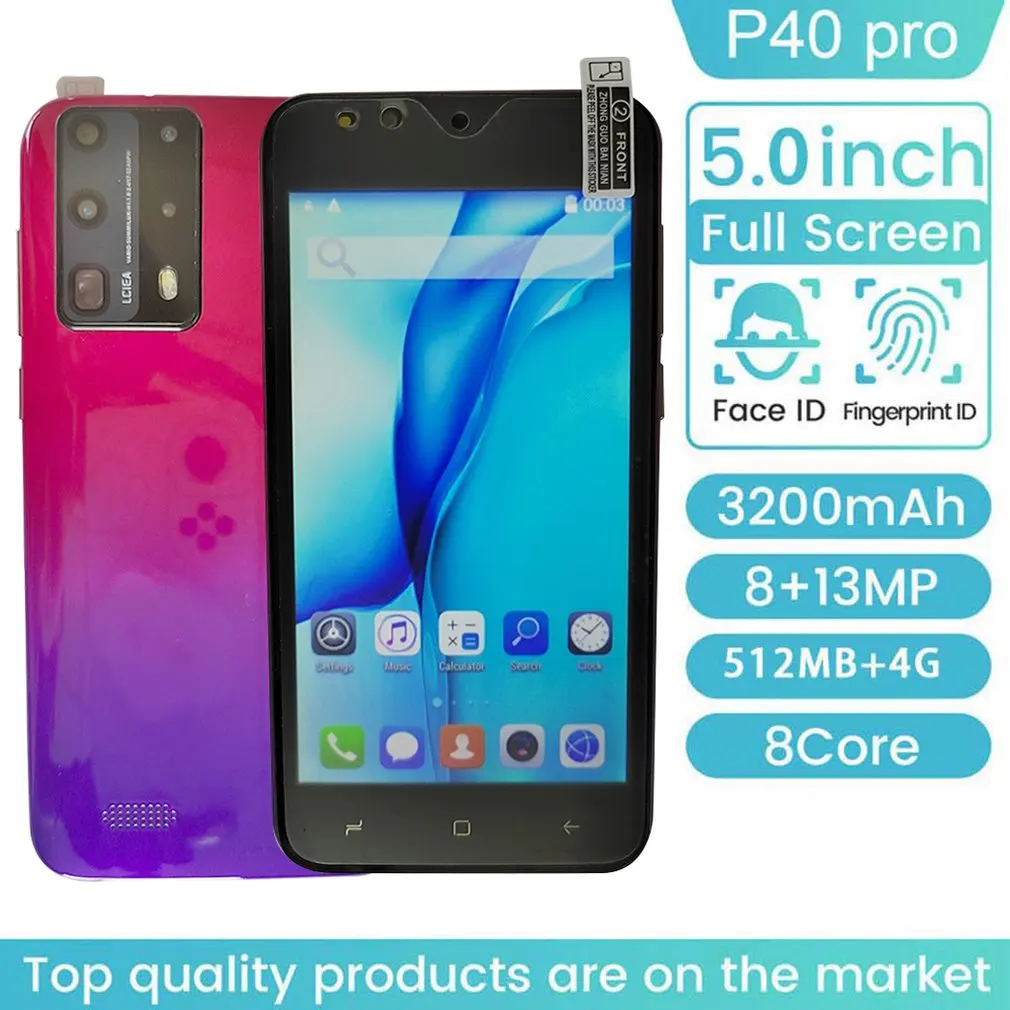 Двухъядерный P40 Pro смартфон 5 дюймов дисплей смартфона 512M + 4G Android смартфон 3D стеклянная задняя крышка с красным покрытием
Двухъядерный P40 Pro смартфон 5 дюймов дисплей смартфона 512M + 4G Android смартфон 3D стеклянная задняя крышка с красным покрытием